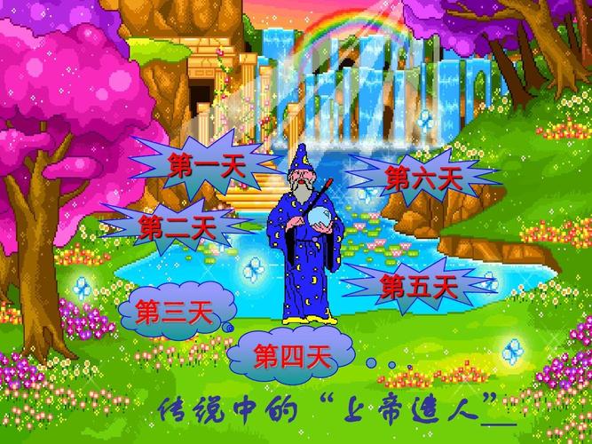 上帝造物七天，上帝造物合成世界